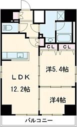 JR山手線 日暮里駅 徒歩10分の賃貸マンション 6階2LDKの間取り