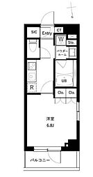 アーバンパーク高井戸 2階1Kの間取り