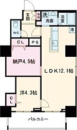 グランデュール富士 11階1SLDKの間取り