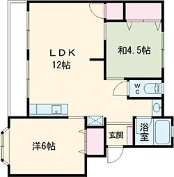 笠原コーポ 5階2LDKの間取り