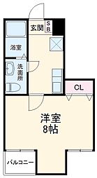 サンイング西船 3階1Kの間取り