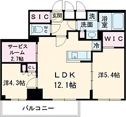 パークアクシス板橋本町ステーションゲート 6階2LDKの間取り