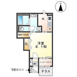 JR関西本線 永和駅 4kmの賃貸アパート 1階1Kの間取り