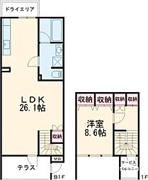 Ｈｙｇｇｅ 地下1階1LDKの間取り