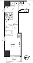 東京メトロ副都心線 東新宿駅 徒歩4分の賃貸マンション 9階1Kの間取り