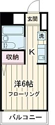 エーリフローレンスＢ 1階1Kの間取り