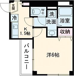 東急世田谷線 松陰神社前駅 徒歩2分の賃貸マンション 3階1Kの間取り