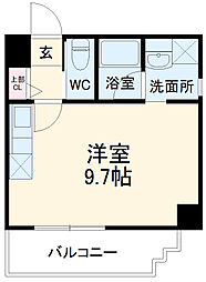 Ｓｕｎ　Ｓｔａｔｅ上飯田 6階ワンルームの間取り