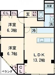間取図画像 2LDK