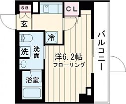 JR南武線 稲城長沼駅 徒歩1分の賃貸マンション 1階1Kの間取り