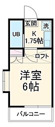 間取図画像 1K