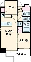 CASA VISTA ASATO 5階2LDKの間取り
