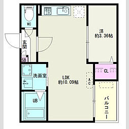 Jack daikoII 1階1LDKの間取り