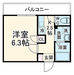 ＬａＬａ　Ｇｒａｎ 3階1Kの間取り