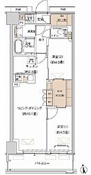 プライムネクサス大森北 8階2LDKの間取り
