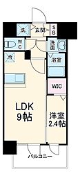 名古屋市営名城線 志賀本通駅 徒歩1分の賃貸マンション 11階1LDKの間取り