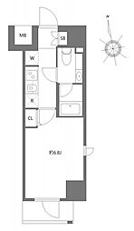 白岡市新白岡8丁目マンション 1Kの間取図画像