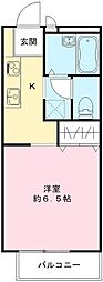 アルシオネ 1階1Kの間取り