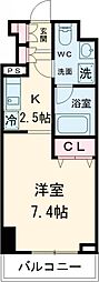 PRIMEURBAN板橋 1Kの間取図画像