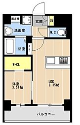 ＬＩＢＴＨ松山II 8階1LDKの間取り