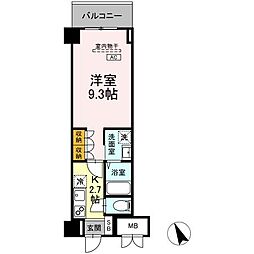 サンジョイアゼロ 2階1Kの間取り
