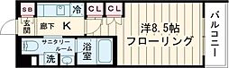グランドコンシェルジュ世田谷アジールコート 1階1Kの間取り