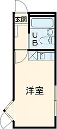 東急大井町線 荏原町駅 徒歩6分の賃貸アパート 1階1Kの間取り