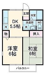 間取図画像 2DK