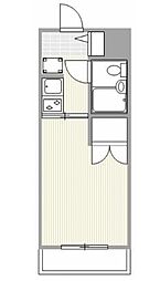 フォーラム都立家政 2階ワンルームの間取り