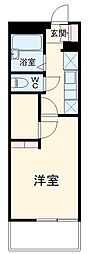 レオパレスアイリスN 1Kの間取図画像