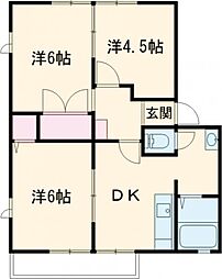 メゾンソレーユ 1階3DKの間取り
