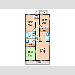 名古屋市営東山線 覚王山駅 徒歩10分の賃貸マンション 4階3LDKの間取り
