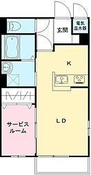 ピュア・サージュ 1LDKの間取図画像