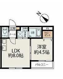 ＭＩＫＩＨＯＵＳＥ南三咲 3階1LDKの間取り