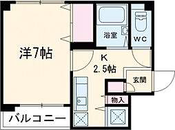 メリディアン八王子II 1階1SLKの間取り