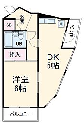 名古屋市営桜通線 高岳駅 徒歩4分の賃貸マンション 4階1DKの間取り