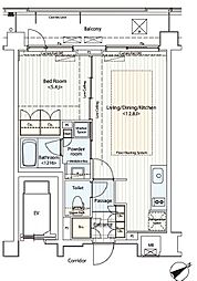 京急本線 京急鶴見駅 徒歩9分の賃貸マンション 4階1LDKの間取り