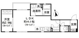 パークサイド南品川 1LDKの間取図画像