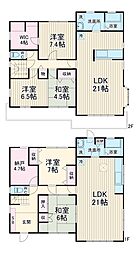 瀬戸市ひまわり台戸建 1階5SLDKの間取り
