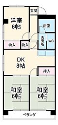 桜台ハイツ 3階3LDKの間取り