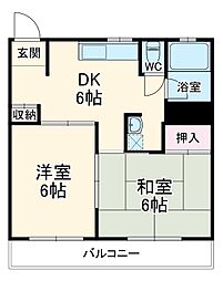 間取図画像 2DK