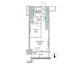 JR総武線 大久保駅 徒歩6分の賃貸マンション 5階1LDKの間取り