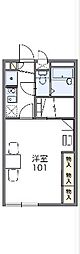 レオパレスメルベーユ 1Kの間取図画像