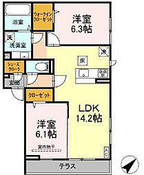 間取図画像 2LDK