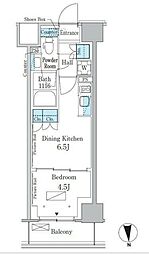 パークアクシス新宿百人町 638 6階1DKの間取り