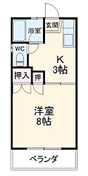 間取図画像 1K
