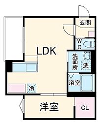REGALEST 八千代緑が丘 3階1LDKの間取り