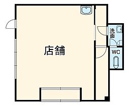 コーポ四季・村上 1階ワンルームの間取り