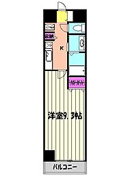 千葉ポートイースト 6階1Kの間取り