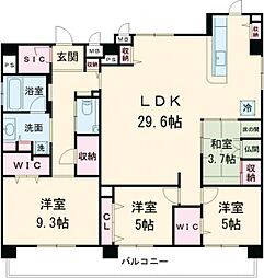 Casa洛南 5階4LDKの間取り